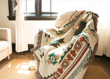 美式乡村单双人沙发巾全盖外贸原单针织布艺纯棉地毯椅垫盖毯防滑