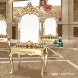 新款发廊欧式美容美发镜台理容镜玻璃钢单面镜子美发椅子厂家直销