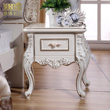 欧式床头柜雕花法式卧室简约白色实木韩式储物柜斗柜复古床头柜