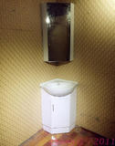 欧式小户型三角浴室柜卫生间橡木实木转角柜洗手盆脸盆落地挂墙柜