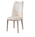 不锈钢餐椅现代简约皮革高档餐桌椅酒店咖啡客厅软包休闲宜家椅子