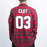 CLOT X LES(ART)ISTS XMAS FLANNEL 红色格子 03数字 衬衣衬衫