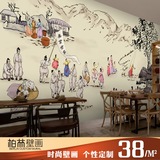 传统韩国料理墙纸壁画小吃寿司火锅烧烤店包间背景墙韩式餐厅壁纸