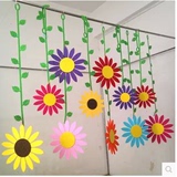幼儿园装饰挂饰 班级教室走廊布置材料双面大太阳花吊饰