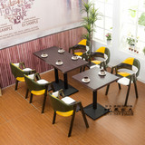 美式咖啡厅桌椅主题西餐厅桌椅茶餐厅奶茶店餐桌甜品店桌椅组合