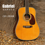 Gabriel加百列GR-28SP28升级款40寸缺角高端初学单板民谣电箱吉他