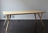 北欧经典 时尚实木餐桌椅洽谈桌原木工作桌创意书桌办公桌