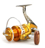 渔魔士13轴全金属渔轮鱼线轮 钓鱼轮海竿轮金属头纺车轮鱼竿轮子