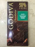 GODIVA歌帝梵50%可可粉黑巧克力直板排块100g