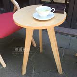 小户型家具角几简约现代圆形边桌 创意实木小茶几边几小高几花架