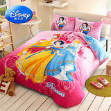 迪士尼全棉宽幅卡通四件套床单式儿童床上用品儿童被套正品套件