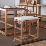 老榆木实木现代免漆茶桌凳  新中式简约家用换鞋凳  边几小方凳子