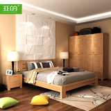 亚的家具丨纯实木床橡木家具环保双人床1.5米1.8米高低床北欧简约