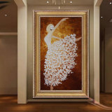 欧式油画艺术舞蹈花卉人物玄关背景墙纸酒店走廊壁纸大型墙布壁画