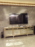 镜面欧式客厅电视柜简约现代中式实木家具小户型卧室样板房电视柜
