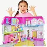 芭比娃娃甜甜屋 拼装房子 仿真厨房家具套装过家家玩具