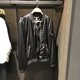 Zara2016春夏季新款专柜女装正品牌代购背部字母夹克外套3427/017