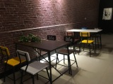 包邮美式定制铁艺实木餐椅复古咖啡厅酒吧奶茶店桌椅 餐厅彩色椅