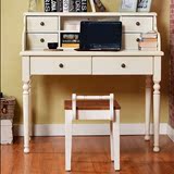 美式书桌书盒组合 地中海实木办公桌简约写字台书房奢华电脑桌