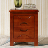 迷你床头柜实木小款简约现代橡木卧室储物柜整装原木色胡桃色特价