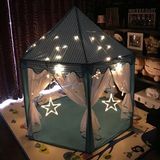 生日礼物韩国六角儿童帐篷薄纱防蚊室内外帐篷儿童玩具游戏屋帐篷