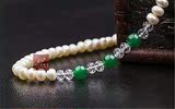 周六福珠宝天然珍珠玛瑙项链白色淡水珍珠项链送妈妈礼物正品女款