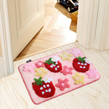可爱草莓吸水防滑垫床前飘窗地垫厨房门口地毯卧室门垫防滑脚垫