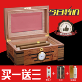cohiba高希霸经典木纹雪茄盒保湿盒 进口西班牙雪松木雪茄保湿箱