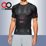 UA Star WarsVader安德玛星战男运动短袖紧身衣弹力衣速干打底衫