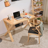 实木电脑桌1.2米 台式家用书桌椅简约现代写字台学生学习桌办公桌