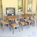 LOFT工业风定制美式实木桌原木复古餐桌办公桌咖啡厅酒吧餐厅桌椅