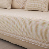 简约现代全棉麻防滑沙发垫布艺四季通用坐垫粗布沙发巾