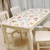 凡轩 彩色软玻璃透明磨砂方桌布防水防烫茶几垫塑料桌垫印花台布