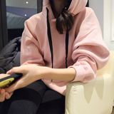 韩国新品代购2016春款好搭又好穿可爱大口袋休闲连帽女款卫衣特。
