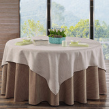 酒店桌布布艺棉麻北欧茶几布长方形圆形圆桌台布餐桌布复古素雅厚