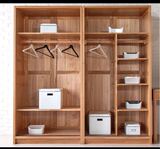 全实木衣柜，日式简约白橡木衣柜储藏柜书柜及各种实木家具定制
