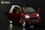 原厂授权奔驰smart 三开门声光回力 仿真全合金汽车模型儿童玩具