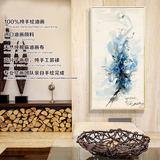 现代简约欧式风景抽象油画赵无极手工客厅走廊过道玄关装饰画竖版