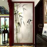 中式山水墨竹子墙纸壁画玄关走廊过道 客餐厅壁纸酒店屏风装饰画