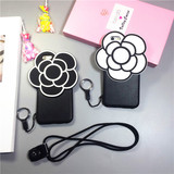 超美黑白花朵iphone6s大花手机壳苹果6plus保护套4.7简约时尚外壳