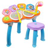摇滚琴鼓儿童玩具架子爵士鼓电子早教宝宝音乐器练习钢琴配送凳子