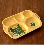 韩国进口正品eco饭盒五格餐盘玉米材质便当盒儿童分餐盘宝宝餐盘