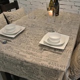 原单外贸北欧风情桌布复古个性时尚简约方桌布现代咖啡厅桌布定制