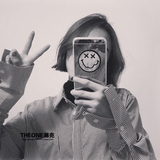 韩国GD笑脸镜面iPhone6S手机壳 权志龙表情6plus软手机壳保护套5S