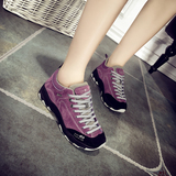 春季新款系带韩版登山鞋防滑休闲运动鞋女学生跑步鞋透气旅游鞋潮