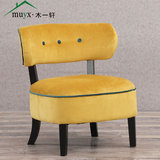 新古典单人布艺小沙发椅简约现代沙发时尚休闲沙发小户型客厅家具