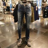 莫迪洛JJ代购 品牌男装 男士修身纯棉夏款薄款小脚牛仔裤 长裤