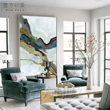现代风格抽象艺术画样板间装饰画客厅背景沙发墙壁画中式卧室挂画