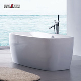 美康卫浴1.7米亚克力独立式对接浴缸普通家用欧式椭圆浴缸含下水