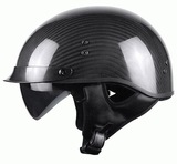 哈雷碳纤维摩托车头盔轻便半盔夏季男女机车头盔半覆式哈雷帽瓢盔